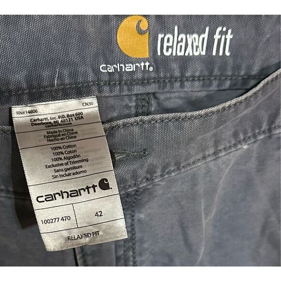 Men’s Grey Carhartt Carpenter Cargo Work Utility Gorpcore Relaxed Fit Shorts Siz - Picture 5 of 5